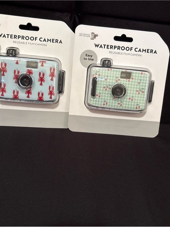 water camara Other - Waterproof Reusable Film Camera — Mint Green Cherry Pattern